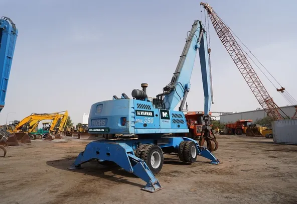 Terex Fuchs MHL350 Material Handler 2011 Rear right view -  Al Marwan Heavy Machinery