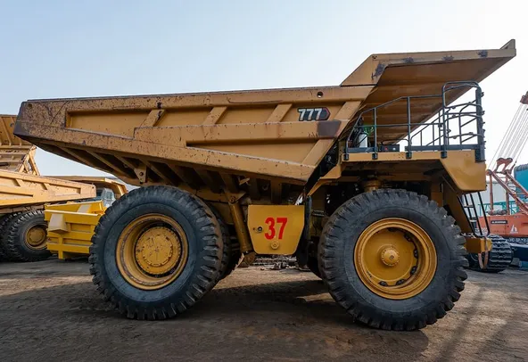 2023 Caterpillar 777 Rigid Dump Truck Right Side View