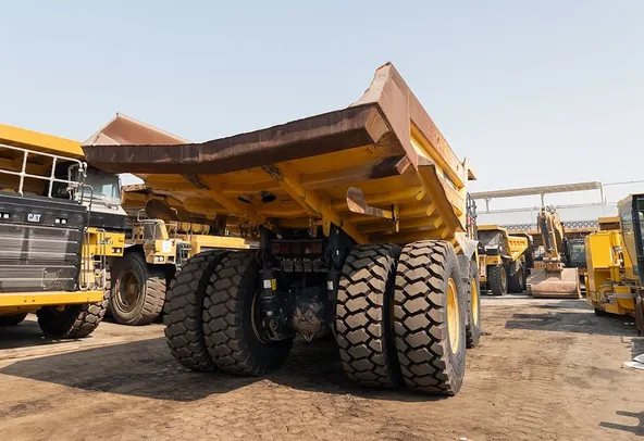 2023 Komatsu HD465-7EO Rigid Dump Truck Rear Right View