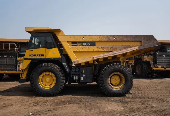 2022 Komatsu HD465-7EO Rigid Dump Truck Left Side View