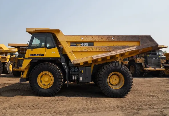 2022 Komatsu HD465-7EO Rigid Dump Truck Left Side View