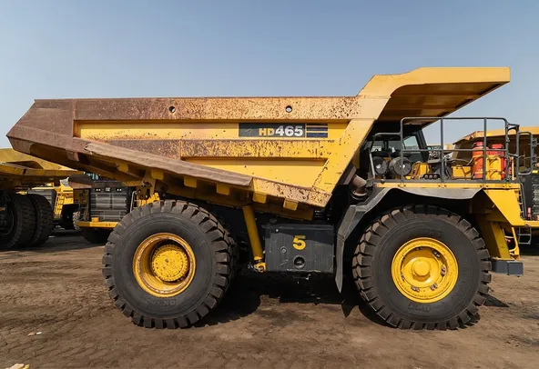 2023 Komatsu HD465-7EO Rigid Dump Truck Right Side View