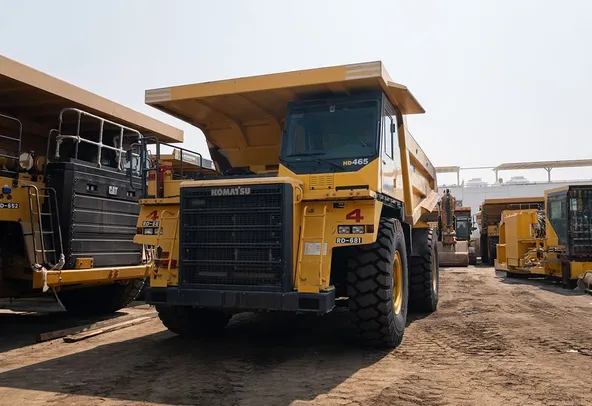 2022 Komatsu HD465-7EO Rigid Dump Truck Front Left View