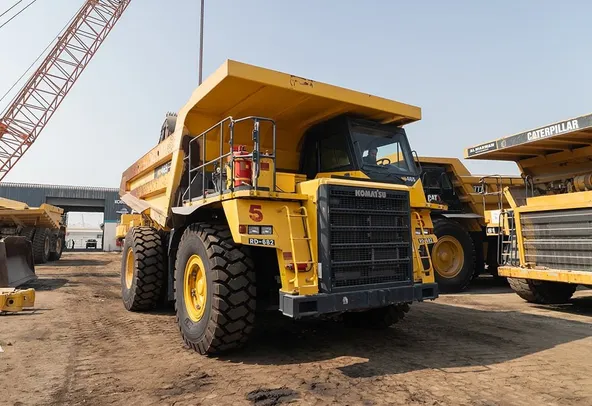 2023 Komatsu HD465-7EO Rigid Dump Truck Front Right View