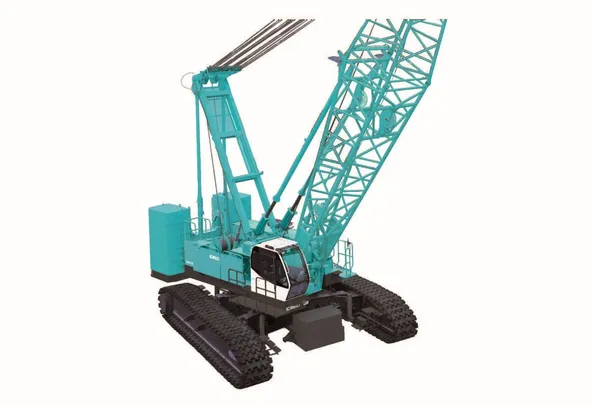 Kobelco CKE1800 crawler crane white background front-right-view