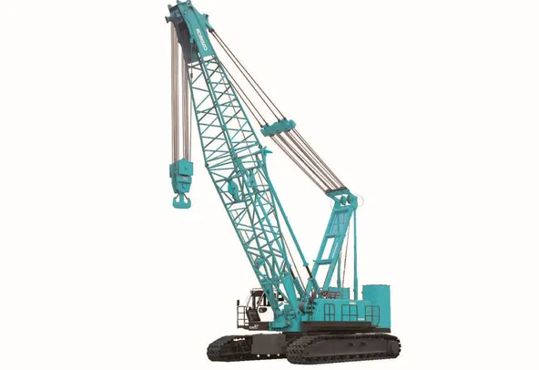 Kobelco CKE1800 crawler crane white background front-left-view