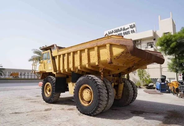 1980 Cat 769C Rigid Dump Truck Rear Left View - RD-0146