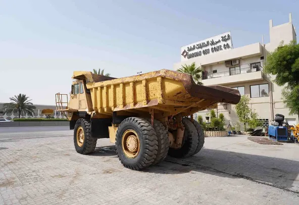 1980 Cat 769C Rigid Dump Truck Rear Left View - RD-0184