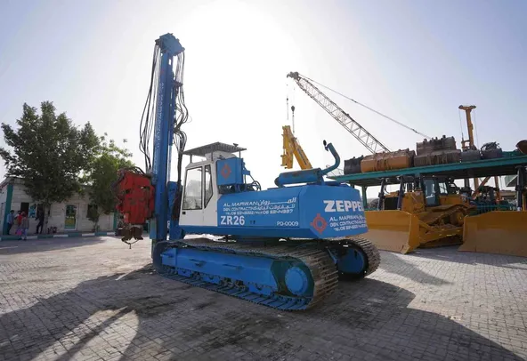 1989 Sennebogen Zeppelin ZR26 with ABI Vibro Hammer Rear Left View - PD-0009