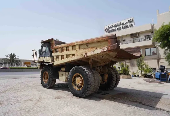 1995 Cat 769C Rigid Dump Truck Rear Left View - RD-0187