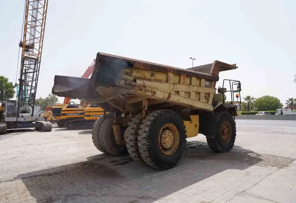 1995 Cat 769C Rigid Dump Truck Rear Right View - RD-0187