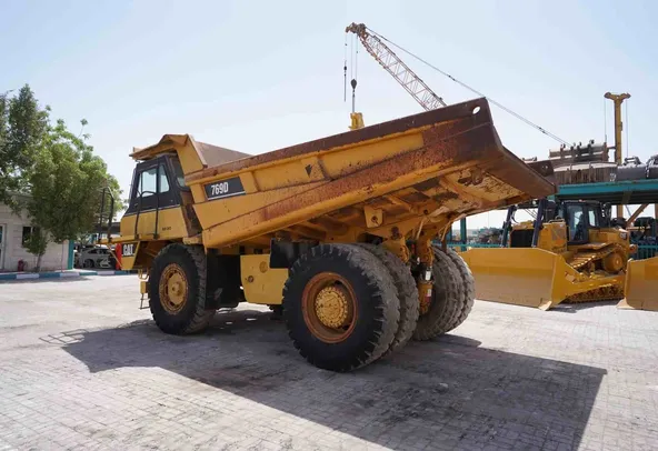 1999 Cat 769D Rigid Dump Truck Rear Left View - RD-0183