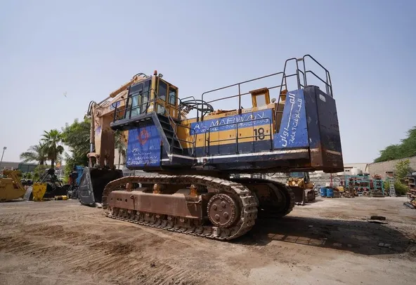 2000 Komatsu PC1600 AP-1 Large Excavator Rear Left View