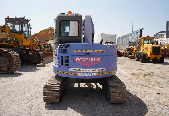 2001 Komatsu PC78UU-6 Mini Excavator Rear View