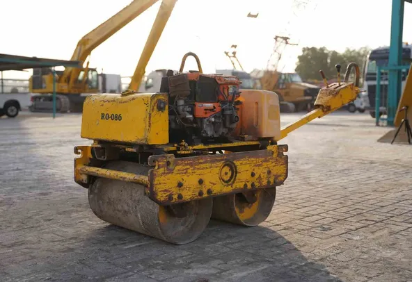 2002 Sakai HV51ST Walk-Behind Roller Front Left View - RO-0086