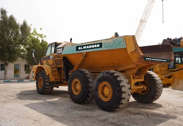 2004 Caterpillar 735 Articulated Dump Truck Rear Left View