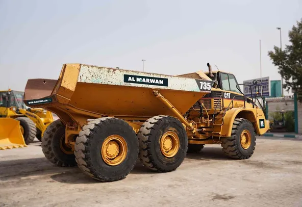 2004 Caterpillar 735 Articulated Dump Truck Rear Right View