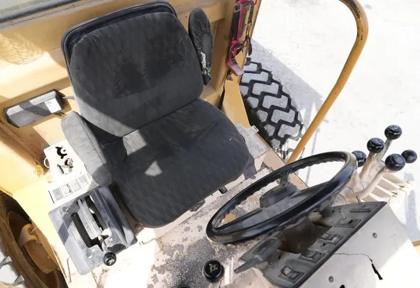 2004 Caterpillar 160H Motor Grader Inside Cabin View