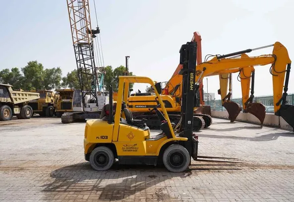 2004 Hyster H4.00XMS-6 Forklift left-side-view
