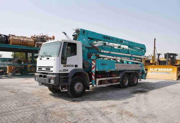 2005 Cifa PA 1206 F8 Concrete Pump on Iveco Trakker 380E37H 6x4 Truck Front Left View - CPM-0204