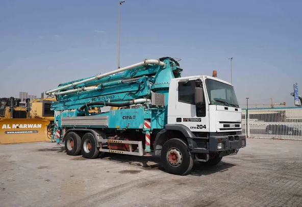 2005 Cifa PA 1206 F8 Concrete Pump on Iveco Trakker 380E37H 6x4 Truck Front Right View - CPM-0204