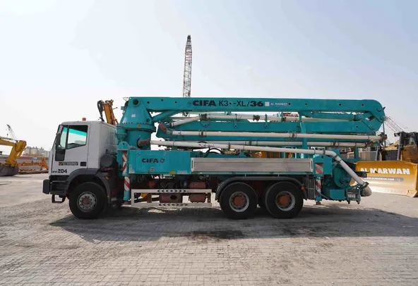 2005 Cifa PA 1206 F8 Concrete Pump on Iveco Trakker 380E37H 6x4 Truck Left View - CPM-0204