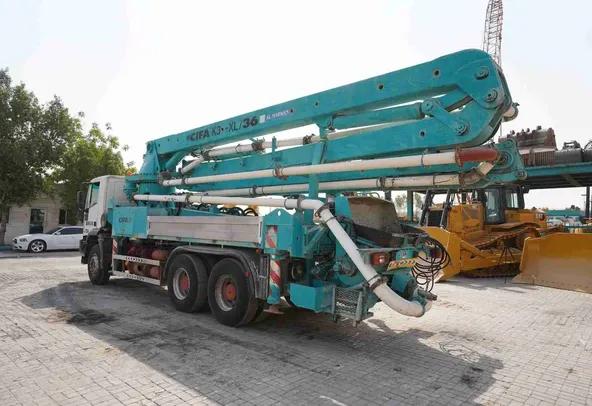 2005 Cifa PA 1206 F8 Concrete Pump on Iveco Trakker 380E37H 6x4 Truck Rear Left View - CPM-0204