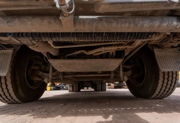 2011 Sany Concrete Pump with Actros 33 Truck Mercedes Under carriage View