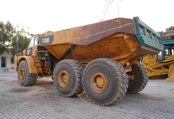 2012 Cat 740B Articulated Dump Truck Rear Left View