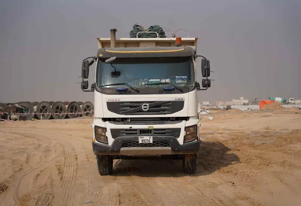2012 Volvo FMX 370 6x4 Tipper Truck Front View - TK-0302