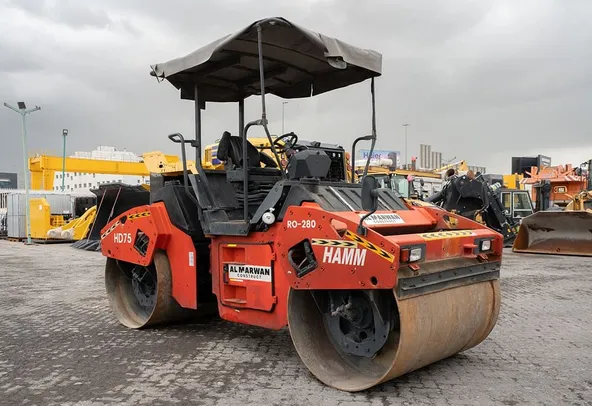2012 Hamm HD75 Double Roller Drum Front Right View