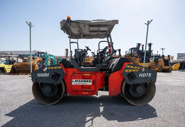 2016 Hamm HD75 Double Roller Drum Left Side View