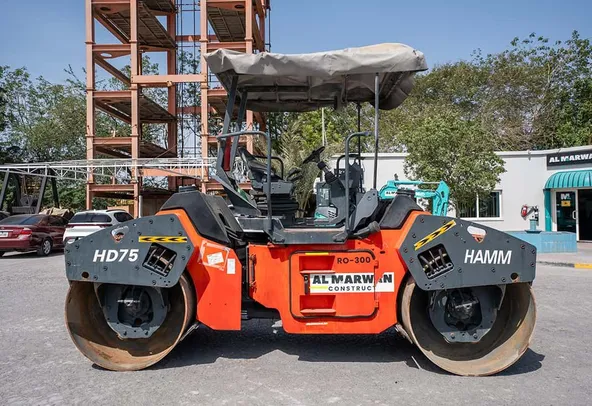 2016 Hamm HD75 Double Roller Drum Right Side View