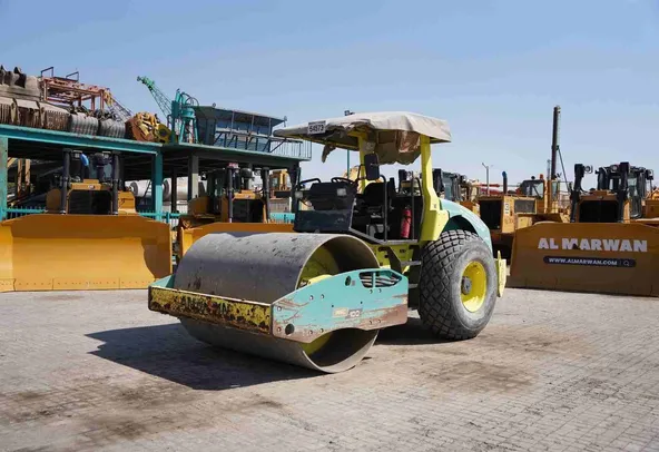 2017 Ammann ASC 100 D Single Drum Roller Front Left View - RO-0332