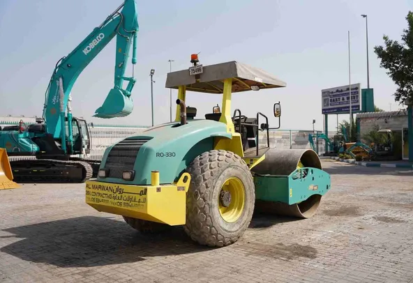 2017 Ammann ASC 100 Single Drum Roller Rear Right View - RO-0330