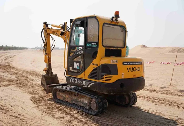 2017 Yuchai YC35-8 Mini Excavator Rear Left View - EX-0388