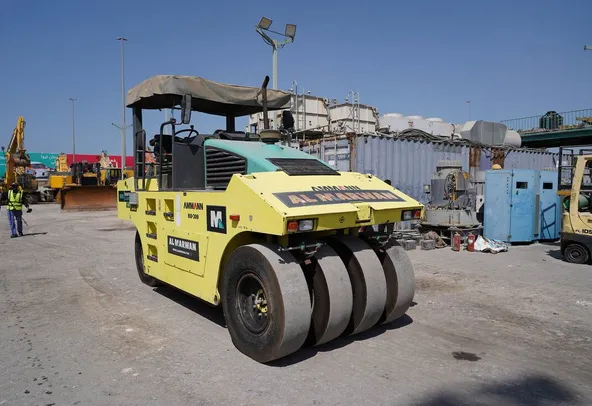 2017 ammann AP240 pneumatic tyre roller front right view