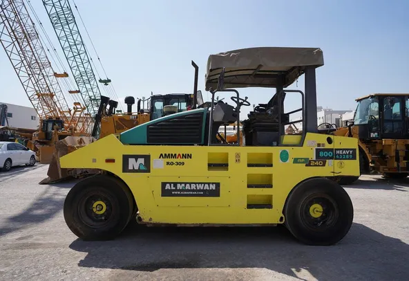 2017 ammann AP240 pneumatic tyre roller left side view