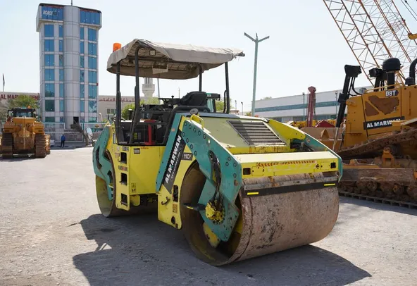 2017 Ammann AV110X Articulated Tandem Roller Rear Left View