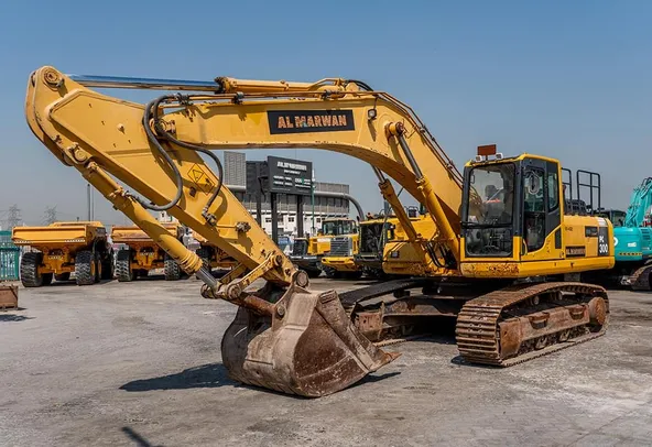 2017 Komatsu PC300-8MO Track Excavator Front Left View