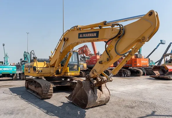 2017 Komatsu PC300-8MO Track Excavator Front Right View