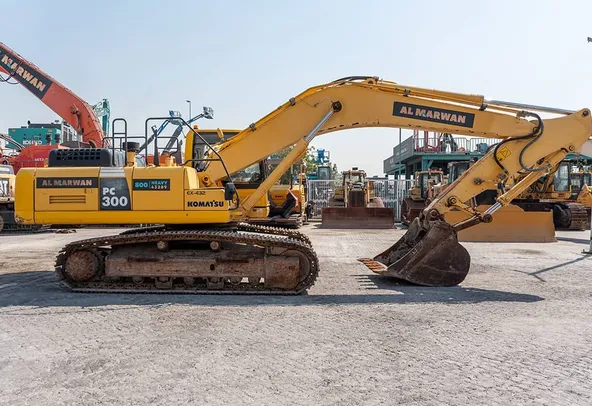 2017 Komatsu PC300-8MO Track Excavator Right Side View