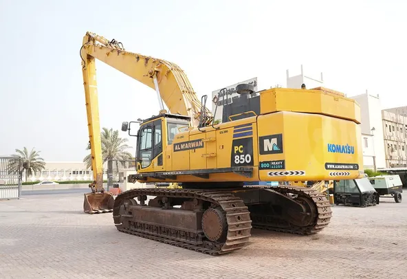 2017 Komatsu PC850SE-8R1 Long Boom Excavator Rear Left View