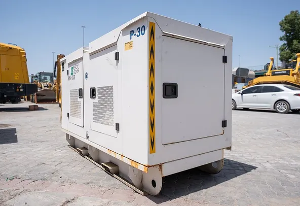 2017 Perkins 30 kVA Generator Set Rear Left View