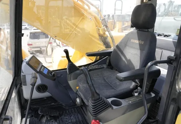 2018 Komatsu PC300-8MO Track Excavator Inside Cabin View