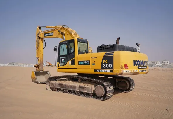 2019 Komatsu PC300-8M0 Track Excavator Rear Left View - EX-0419