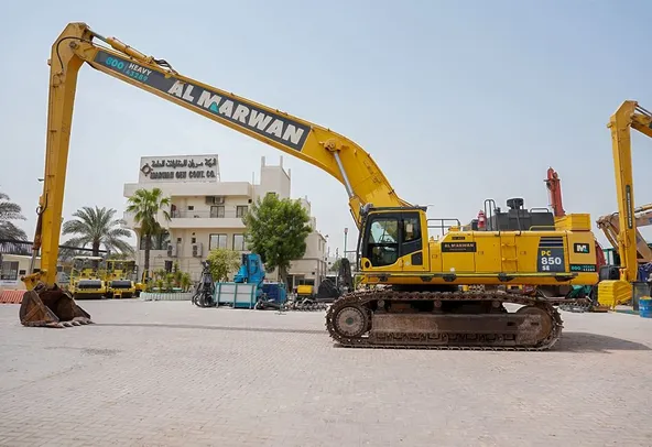 2019 Komatsu PC850SE-8R1 Long Boom Excavator Left Side View