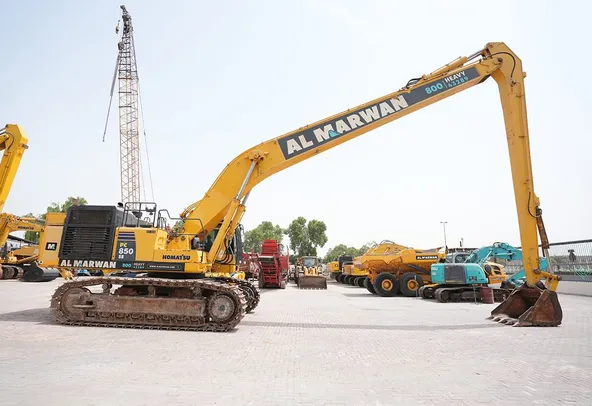 2019 Komatsu PC850SE-8R1 Long Boom Excavator Right Side View