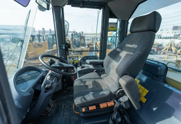 2019 Komatsu WA500-6R Wheel Loader Inside Cabin View