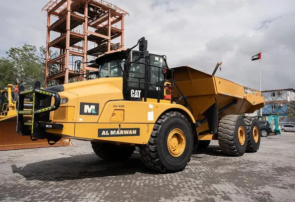 2020 Caterpillar 745 Articulated Dump Truck Front Left View